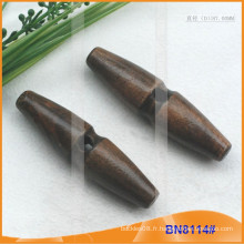 Bouton de Toggle en Bois Naturel de Mode pour Vêtements BN8114